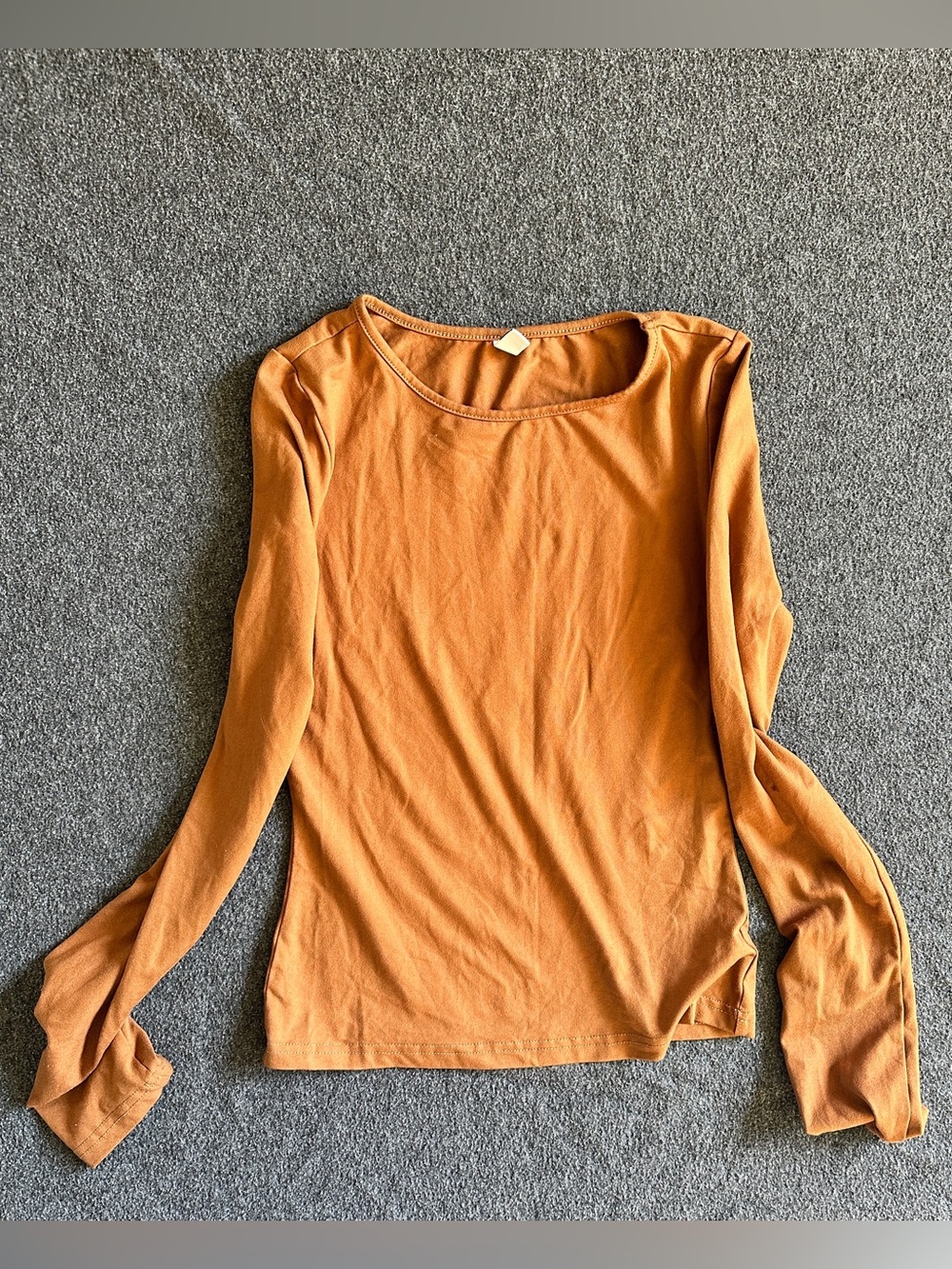 Elena Miró Rust Viscose Long Sleeve Quiet Luxury Capsule Fall Layering